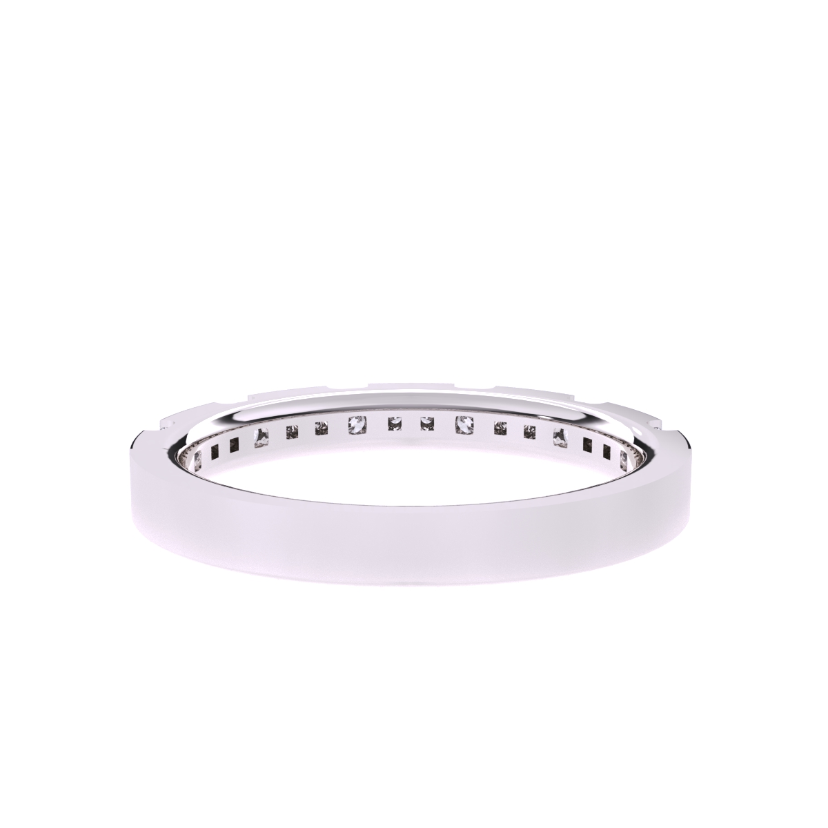 Fancy Round Diamond Half Eternity Band